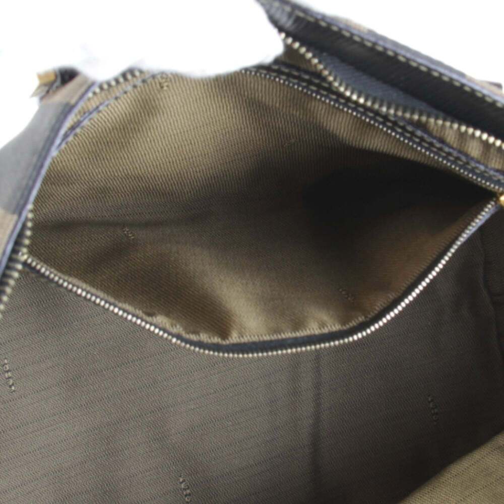 FENDI Pequin Boat-Shaped Tote Bag, Canvas, Brown, Women's - Picture 8 of 13